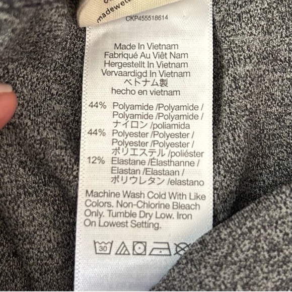 Madewell MWL Form High-Rise Leggings Heathered Charcoal 25" Size Medium - Picture 8 of 10